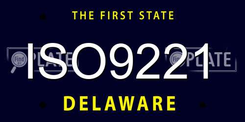 ISO9221 Delaware License Plate