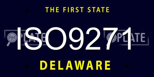 ISO9271 Delaware License Plate
