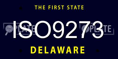 ISO9273 Delaware License Plate