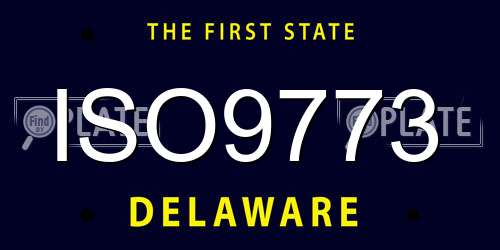 ISO9773 Delaware License Plate