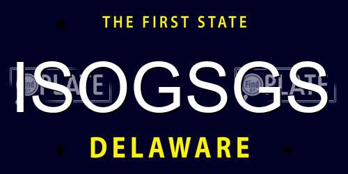 ISOGSGS Delaware License Plate