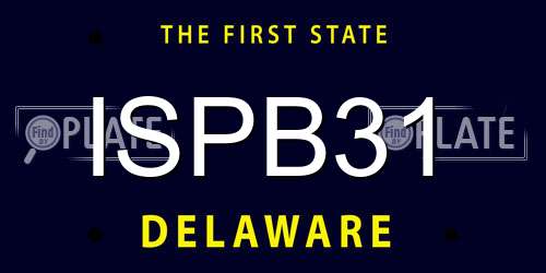 ISPB31 Delaware License Plate