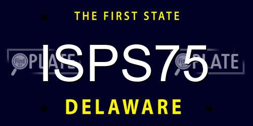 ISPS75 Delaware License Plate