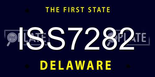 ISS7282 Delaware License Plate