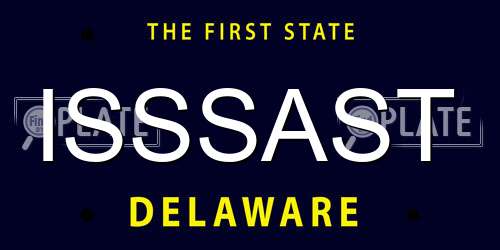 ISSSAST Delaware License Plate
