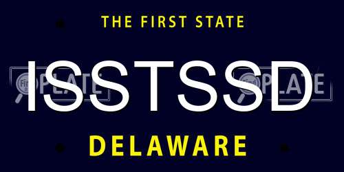 ISSTSSD Delaware License Plate