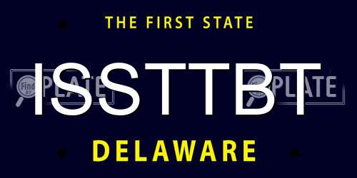 ISSTTBT Delaware License Plate