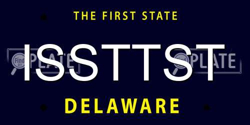 ISSTTST Delaware License Plate