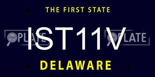 IST11V Delaware License Plate