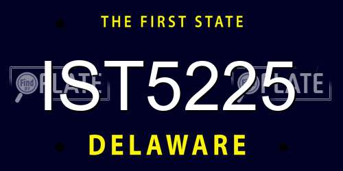 IST5225 Delaware License Plate