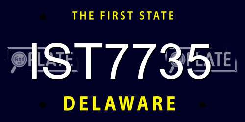 IST7735 Delaware License Plate