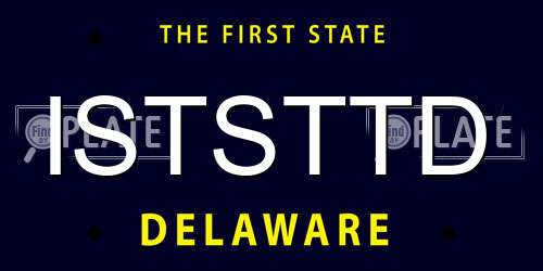 ISTSTTD Delaware License Plate