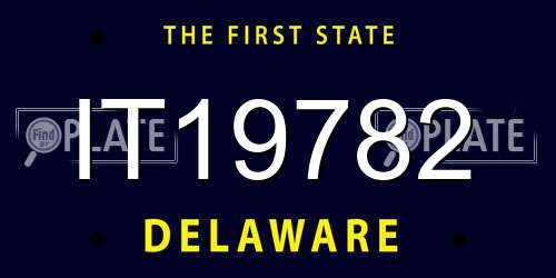IT19782 Delaware License Plate