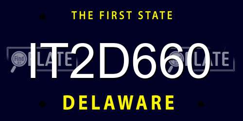 IT2D660 Delaware License Plate