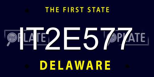IT2E577 Delaware License Plate