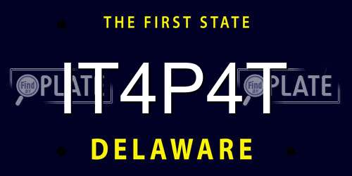 IT4P4T Delaware License Plate