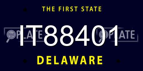 IT88401 Delaware License Plate