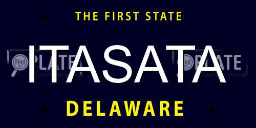 ITASATA Delaware License Plate