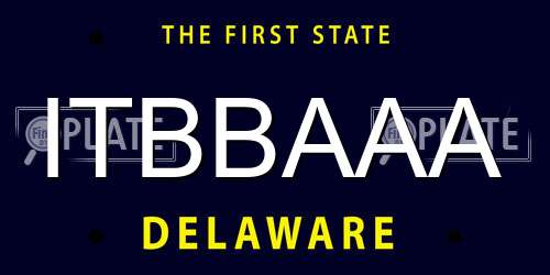 ITBBAAA Delaware License Plate