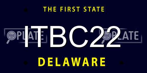 ITBC22 Delaware License Plate