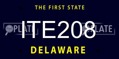 ITE208 Delaware License Plate