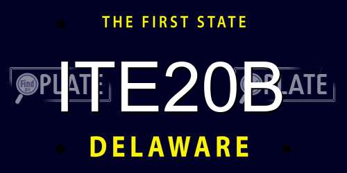 ITE20B Delaware License Plate