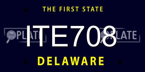 ITE708 Delaware License Plate