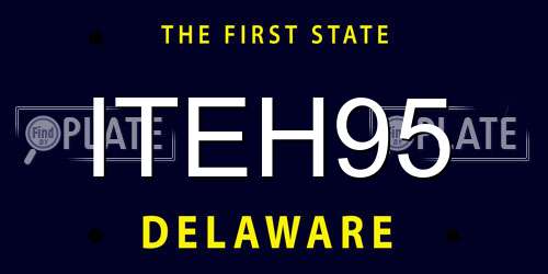ITEH95 Delaware License Plate