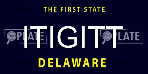 ITIGITT Delaware License Plate