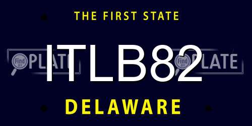 ITLB82 Delaware License Plate