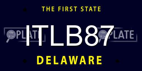 ITLB87 Delaware License Plate