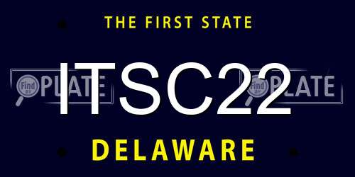 ITSC22 Delaware License Plate