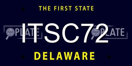 ITSC72 Delaware License Plate