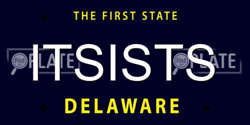 ITSISTS Delaware License Plate