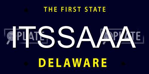 ITSSAAA Delaware License Plate