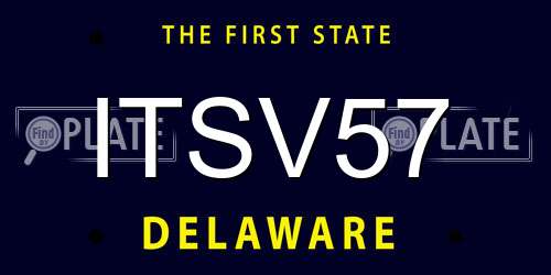 ITSV57 Delaware License Plate