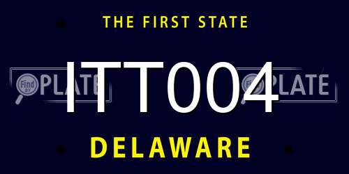 ITT004 Delaware License Plate