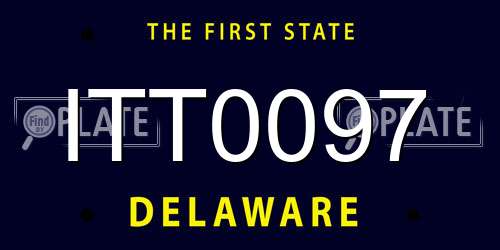ITT0097 Delaware License Plate