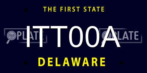 ITT00A Delaware License Plate