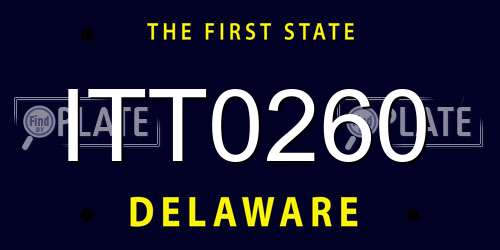 ITT0260 Delaware License Plate