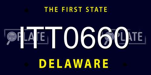 ITT0660 Delaware License Plate