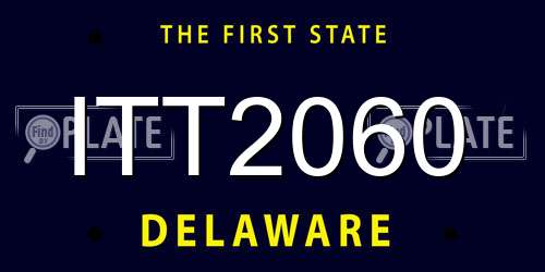 ITT2060 Delaware License Plate