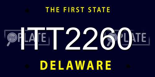 ITT2260 Delaware License Plate