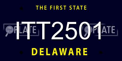 ITT2501 Delaware License Plate