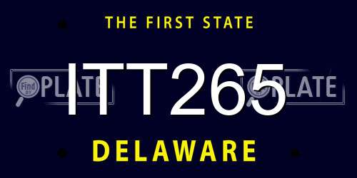 ITT265 Delaware License Plate