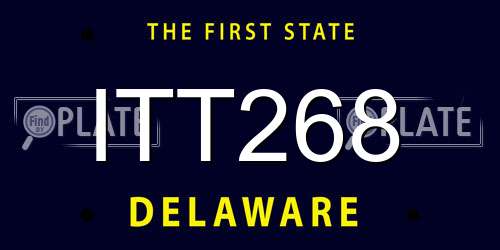 ITT268 Delaware License Plate