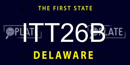 ITT26B Delaware License Plate