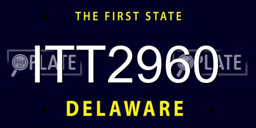 ITT2960 Delaware License Plate
