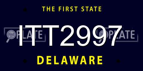 ITT2997 Delaware License Plate