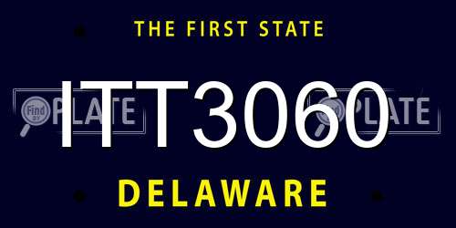 ITT3060 Delaware License Plate